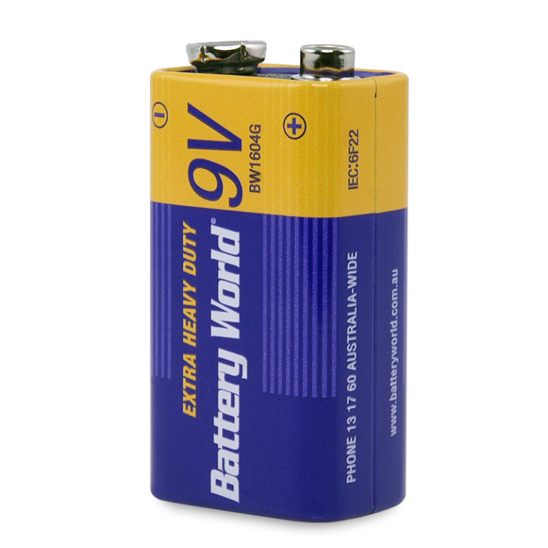 Battery World 9V Extra Heavy Duty Battery Bulk Powercell